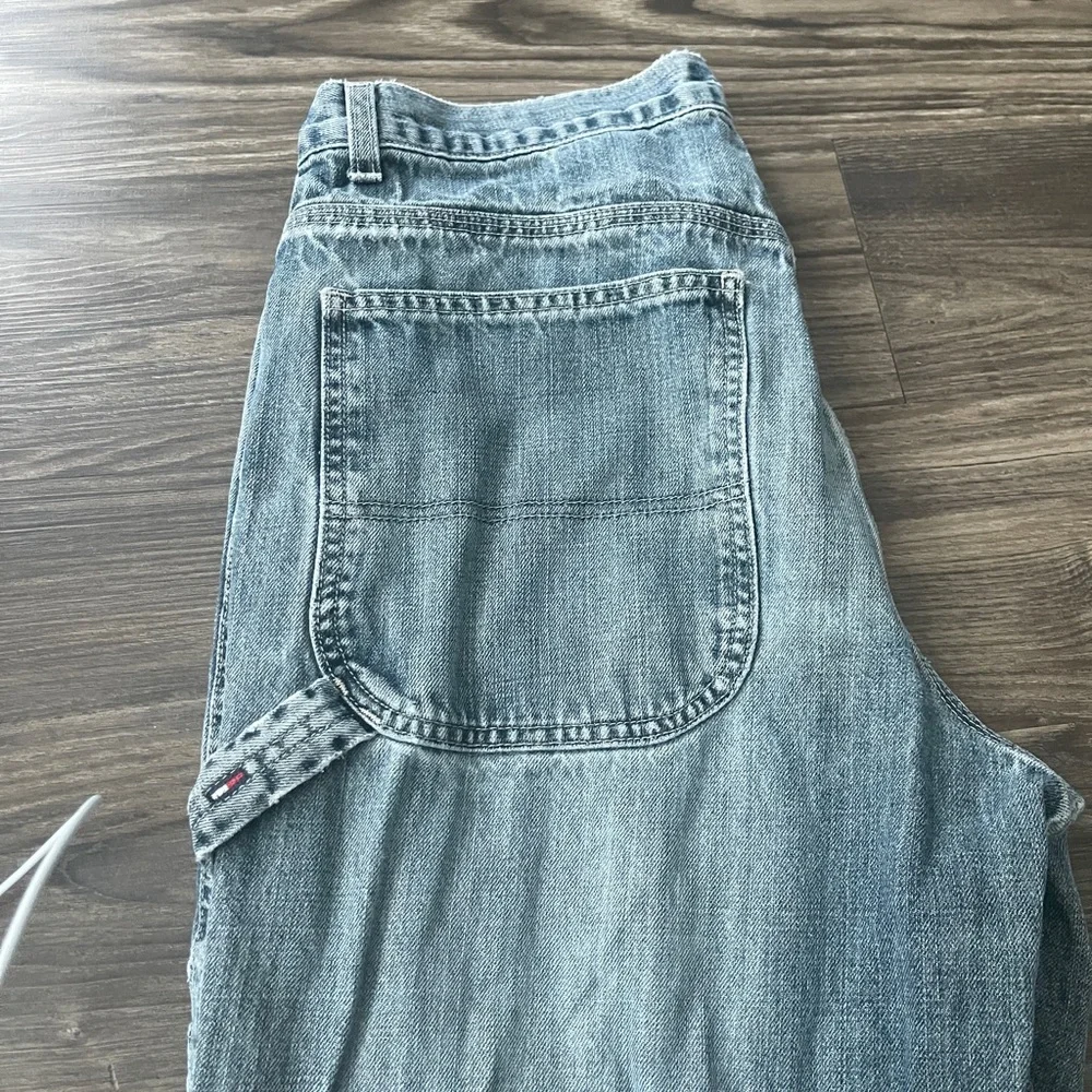 Tommy Hilfiger Vintage Light blue Washed Loose Fit Carpenter Jeans - Picture 7 of 11